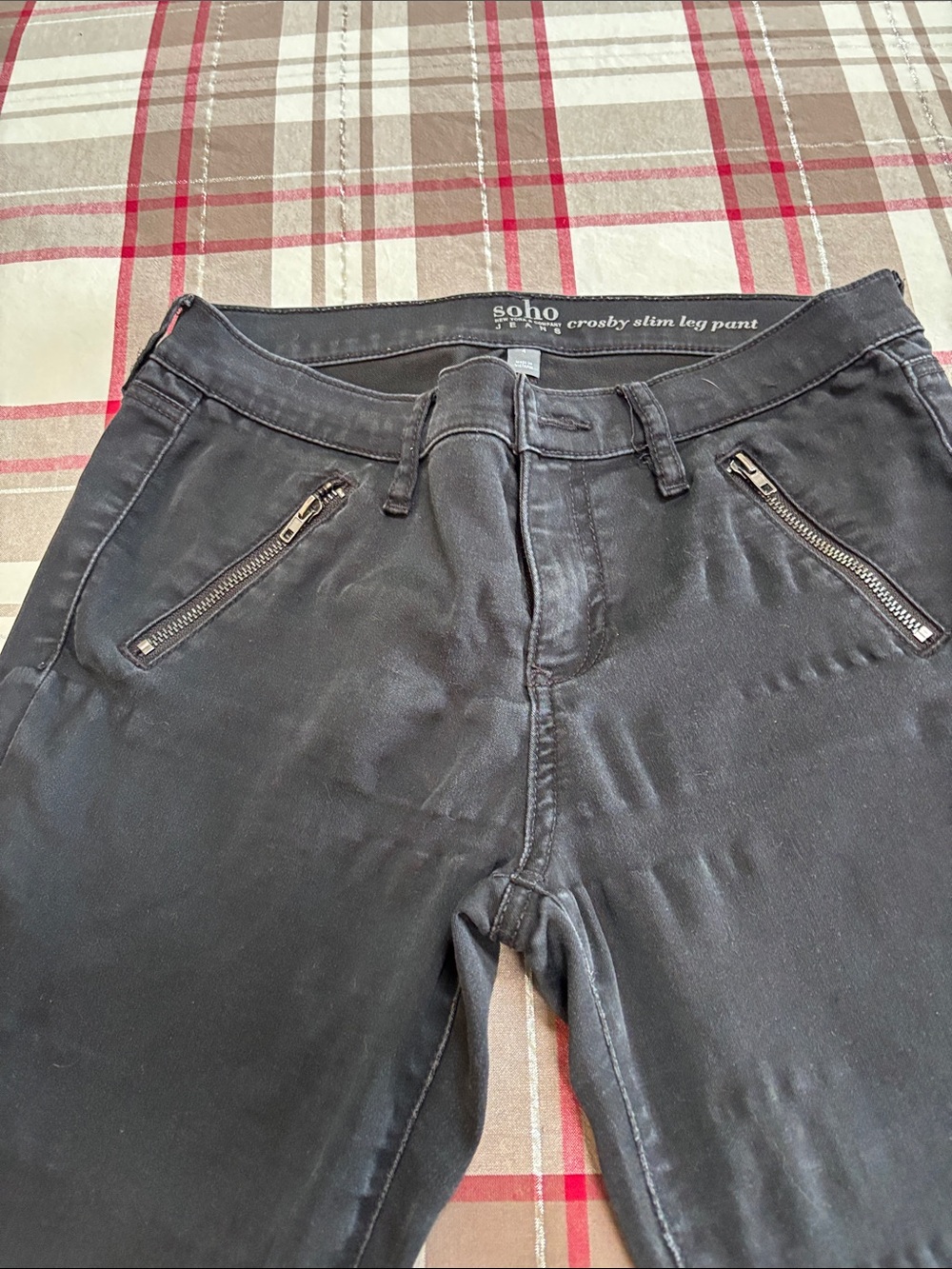 Soho Black Skinny Zip-Pocket Women's Jeans